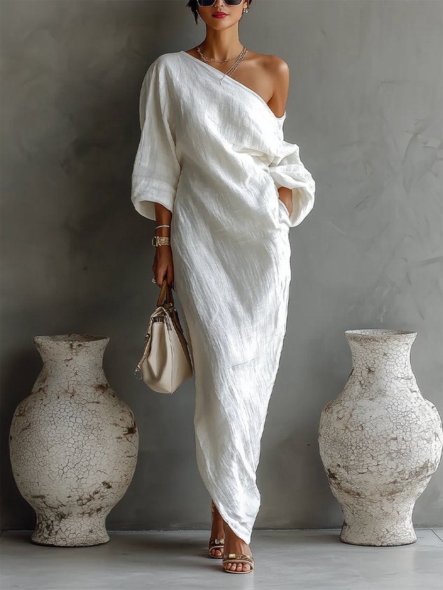 Dolores | Vestido maxi off-shoulder