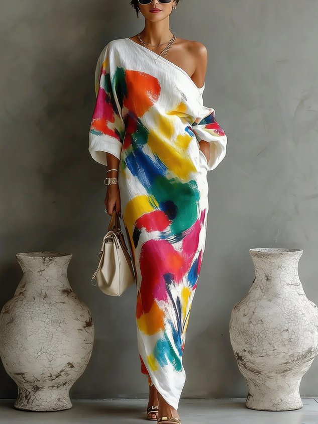 Dolores | Vestido maxi off-shoulder