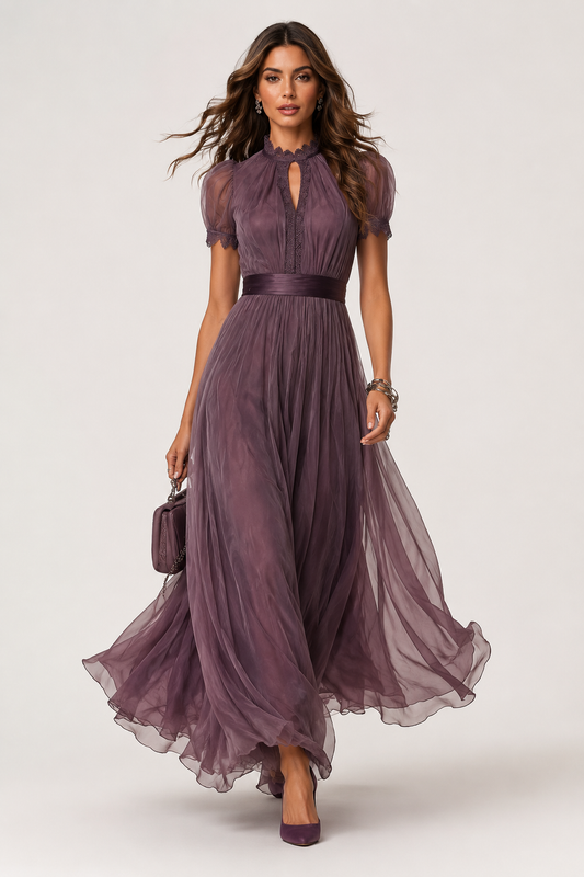 Noa | Vestido maxi con falda plisada