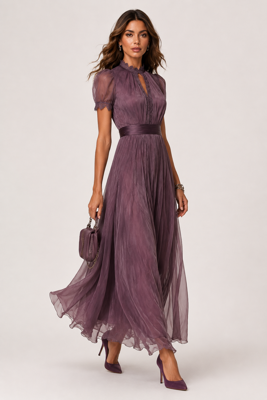 Noa | Vestido maxi con falda plisada