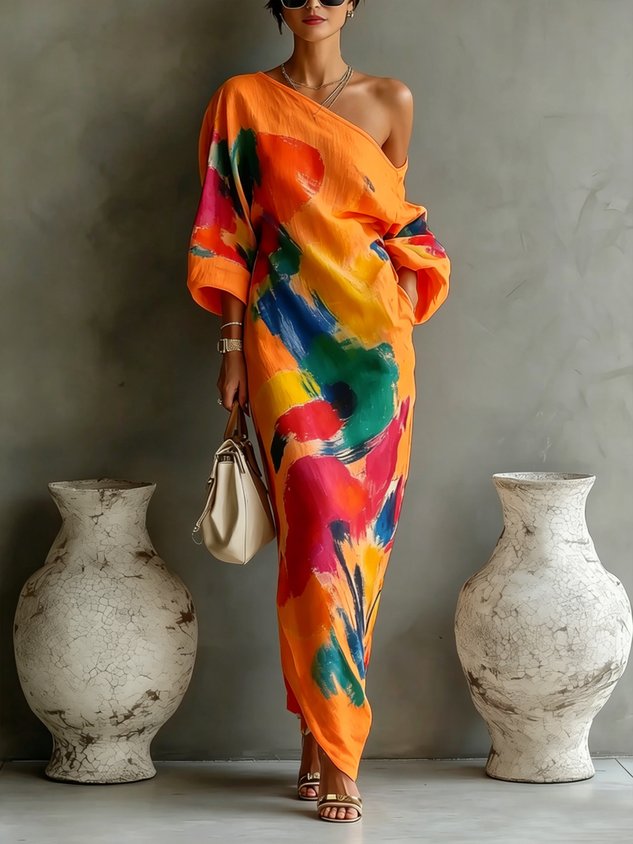Dolores | Vestido maxi off-shoulder