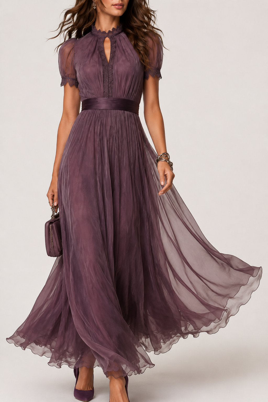 Noa | Vestido maxi con falda plisada