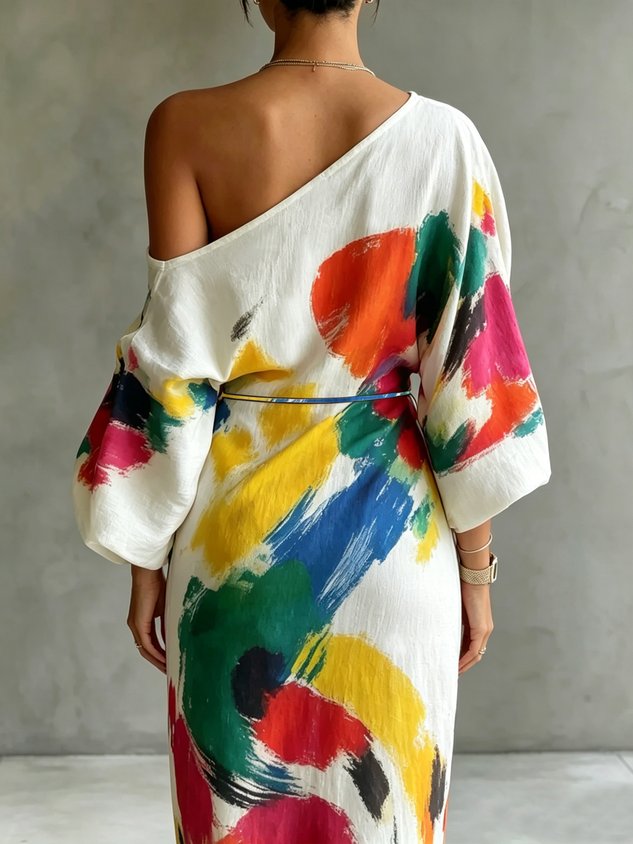 Dolores | Vestido maxi off-shoulder