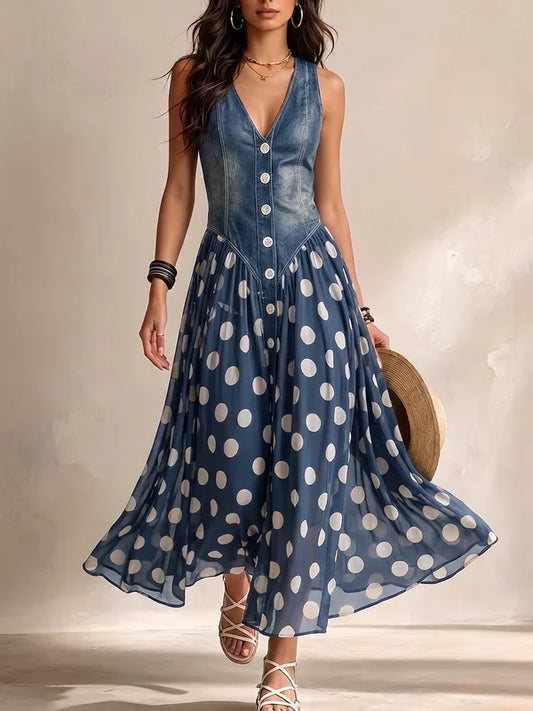 Tania | Vestido maxi y falda de lunares con vuelo