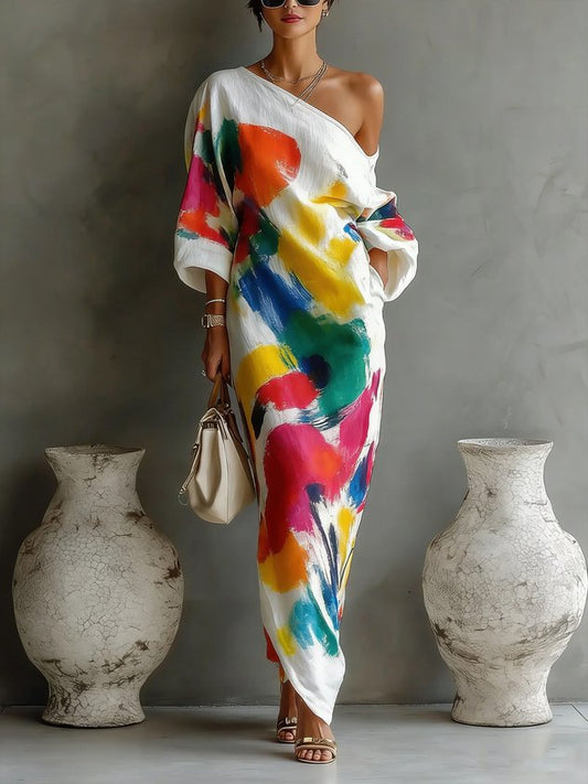 Dolores | Vestido maxi off-shoulder