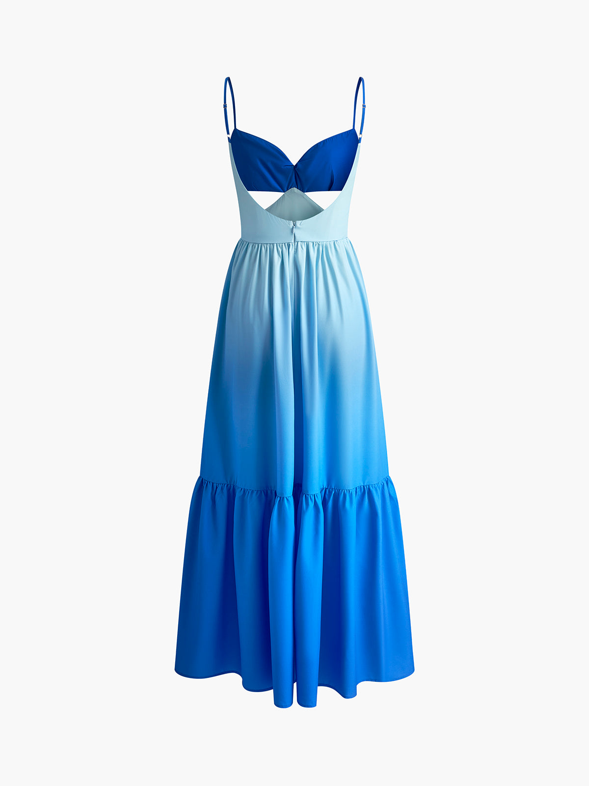 Serena | Vestido maxi cut-out lateral y falda en degradado