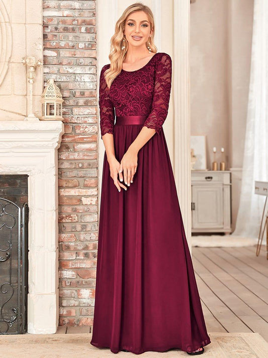 Sandra | Vestido maxi con encaje