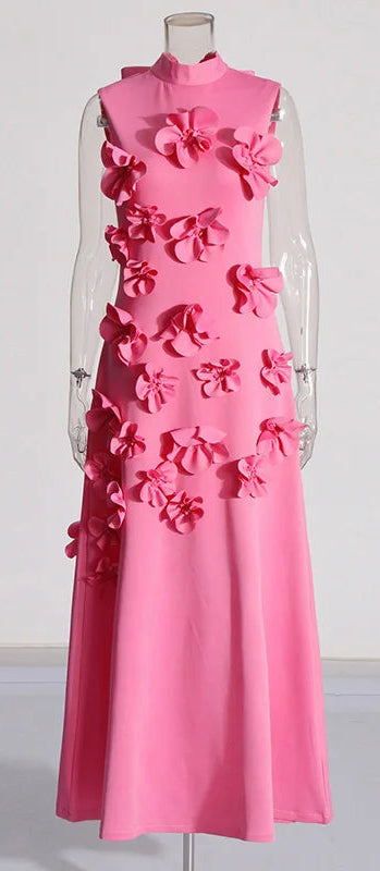 Violeta | Vestido maxi sin mangas con flores