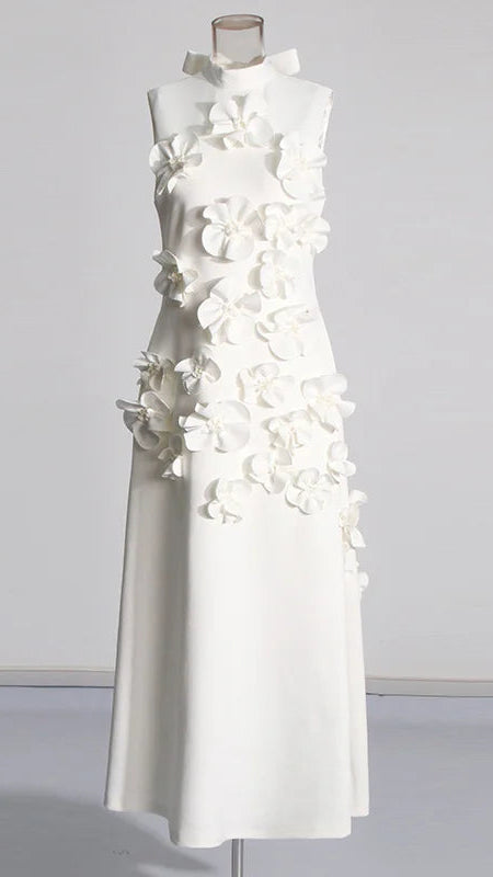 Violeta | Vestido maxi sin mangas con flores