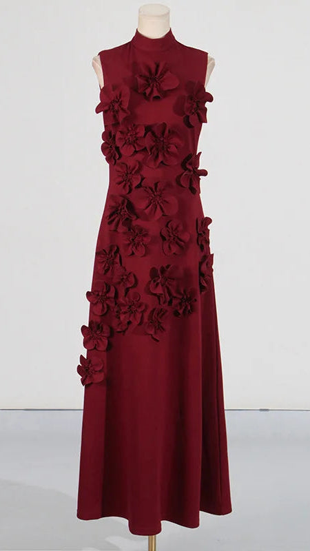 Violeta | Vestido maxi sin mangas con flores