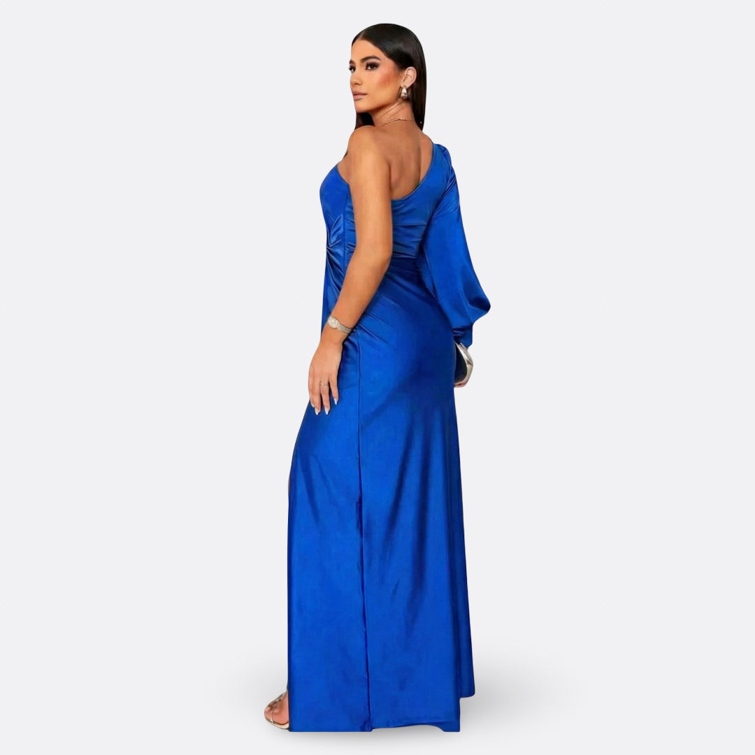 Diana | Vestido con manga abullonada y nudo lateral