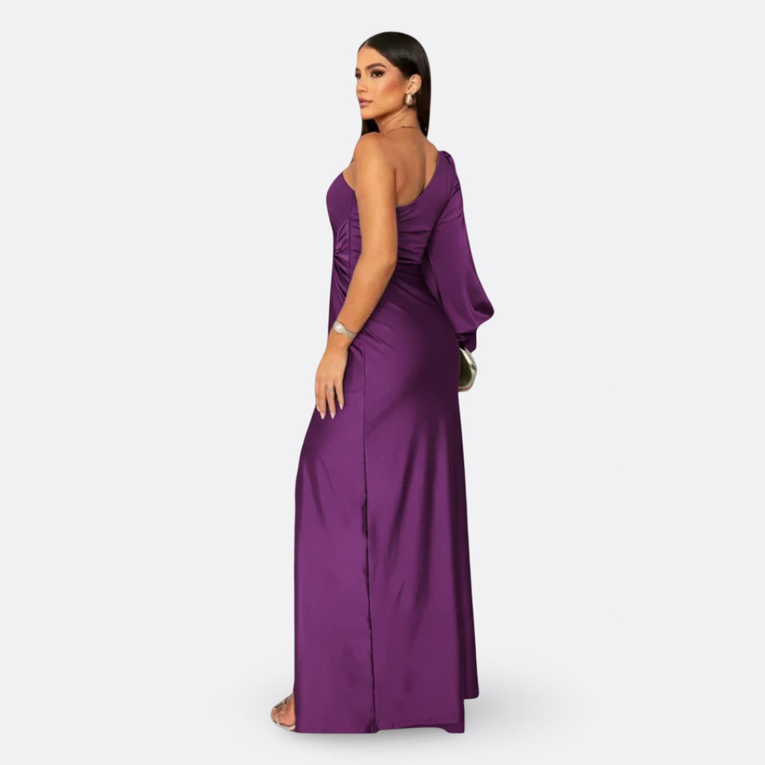 Diana | Vestido con manga abullonada y nudo lateral