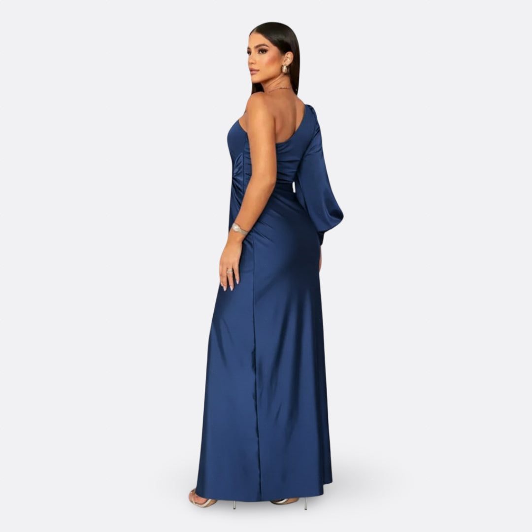 Diana | Vestido con manga abullonada y nudo lateral