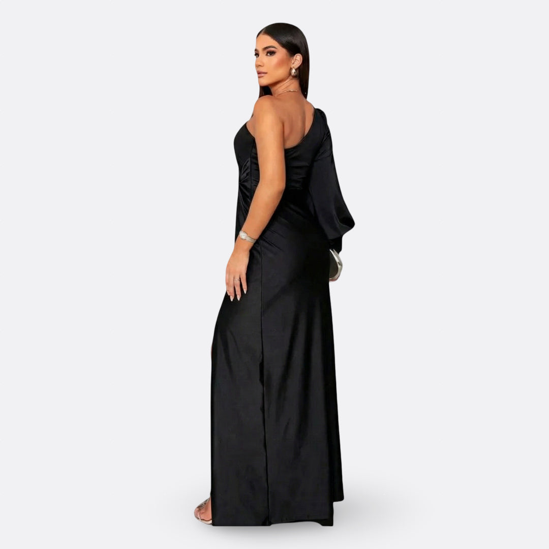 Diana | Vestido con manga abullonada y nudo lateral