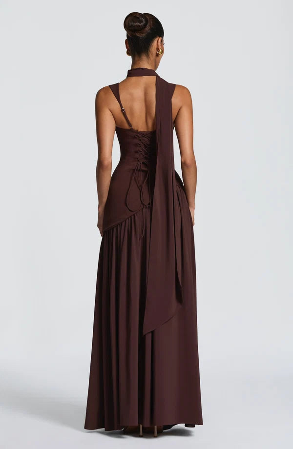 Aitana | Vestido maxi con tirantes y abertura lateral